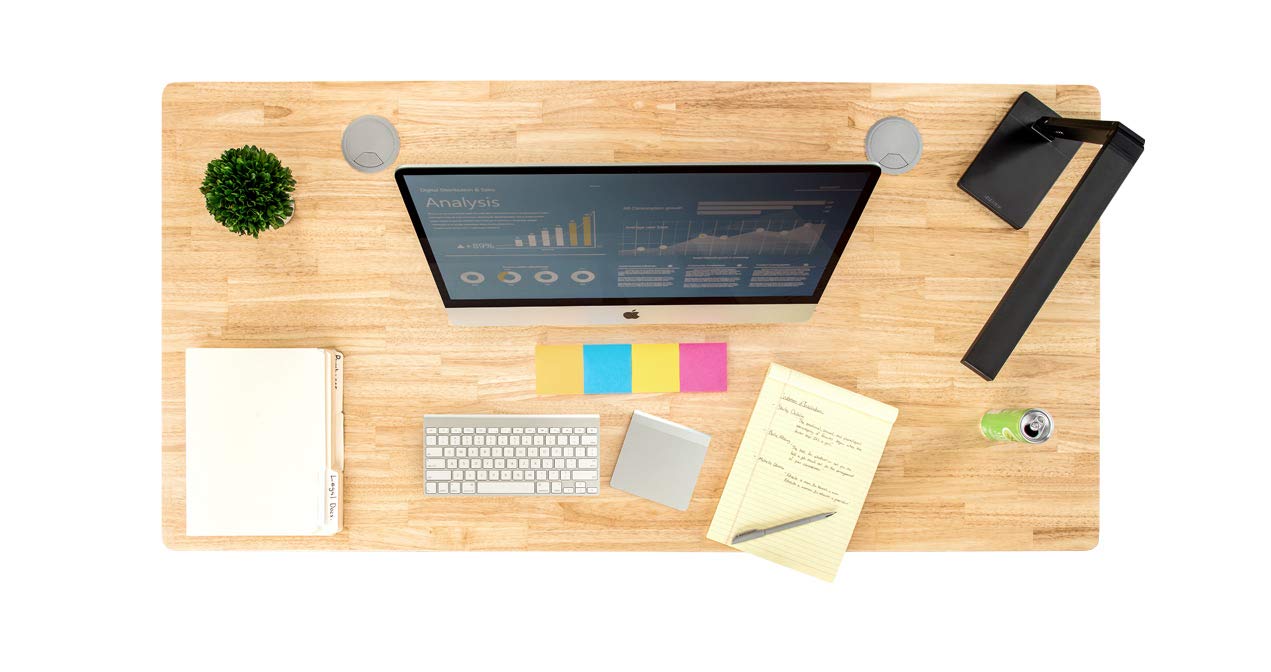 Buy UPLIFT Desk V2 Natural Rubberwood Solid Wood Desktop Standing