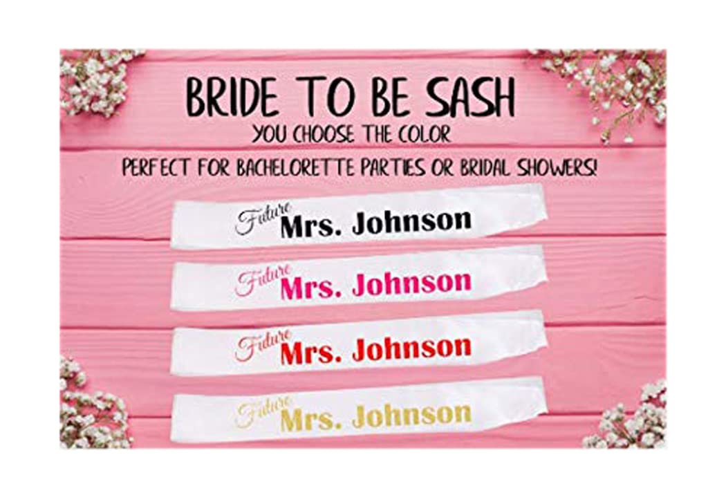 Personalized Bride Sash/Bride To Be sash/Bachelorette party