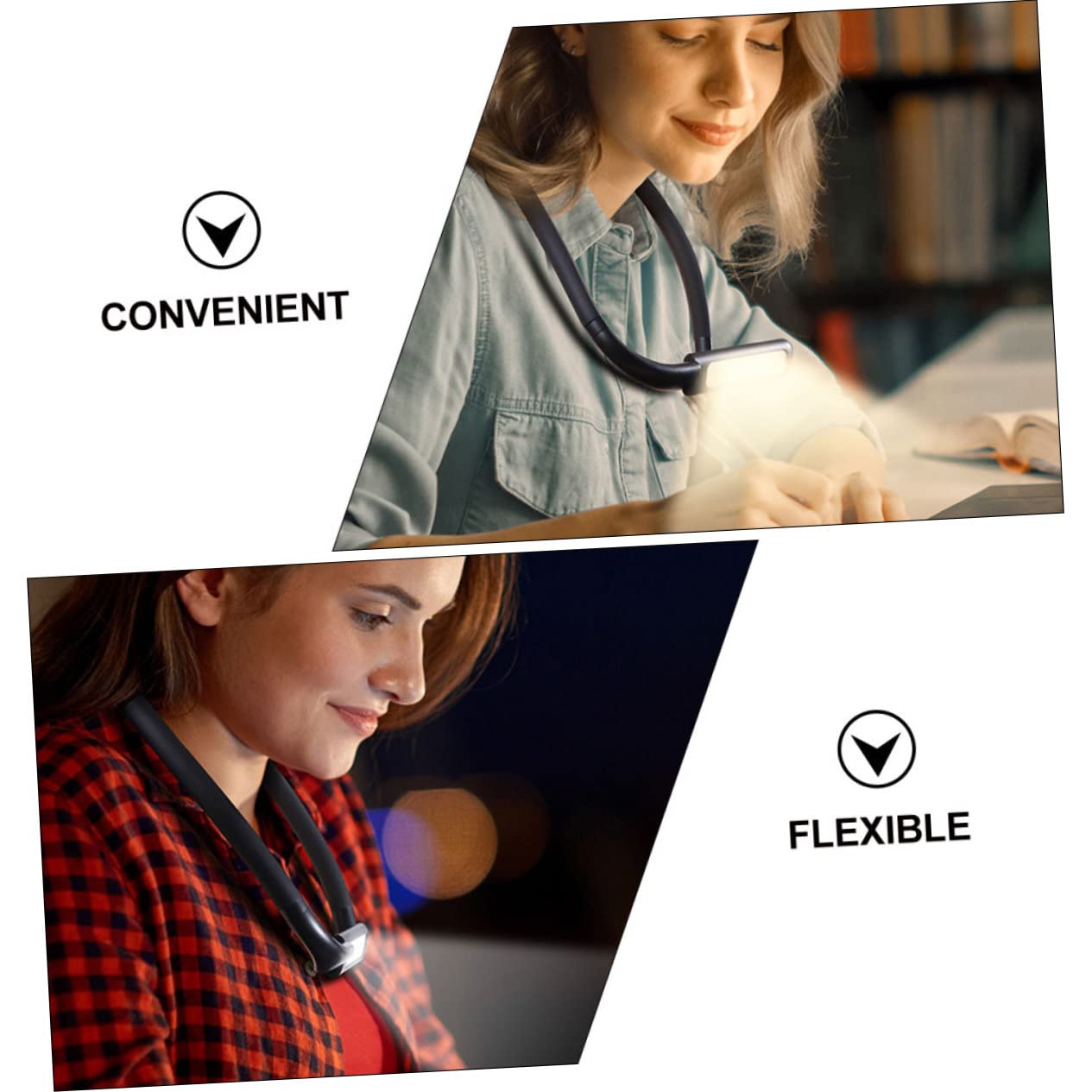 Alipis Lampe de Lecture LED Rechargeable Cou, Éclairage Uniforme et Protégé Yeux Bras Flexible, 3 Couleurs Réglables, Batterie 1800mah, pour Lire Lit