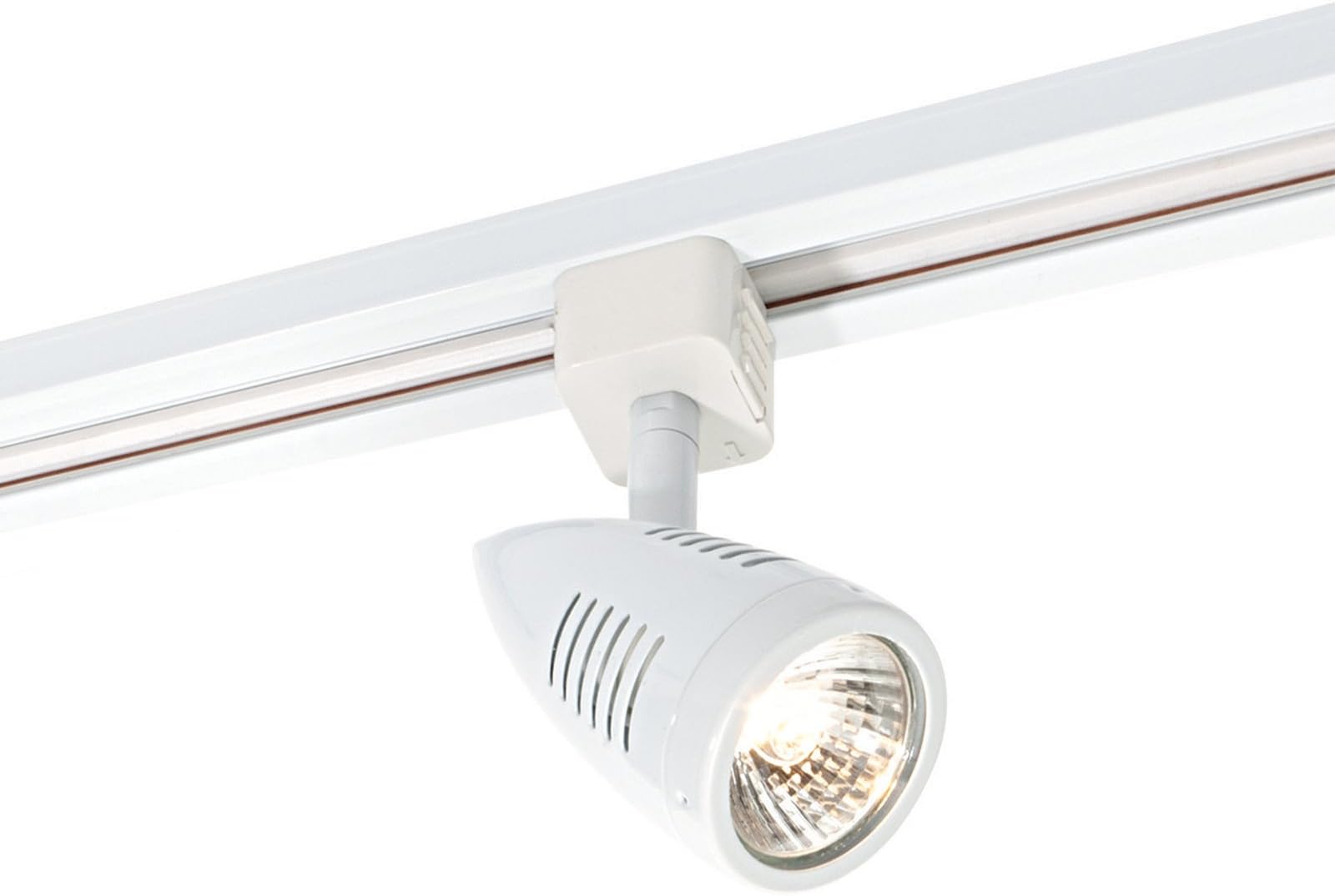 Saxby Bullett 50W Gloss White Mains Voltage GU10 Halogen Track Head Spot Light