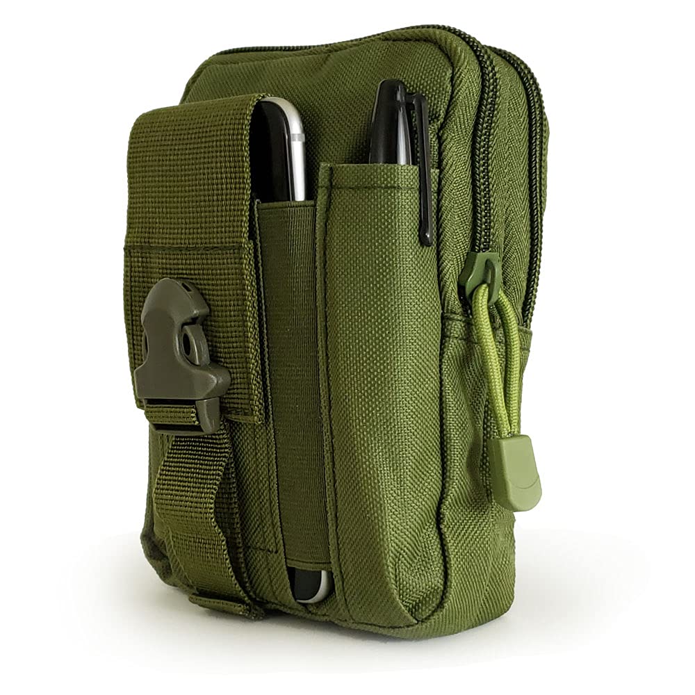 Tactical EDC MOLLE Phone Pouch - Attachable Gear for Military & Tactical Backpacks - Phone Pouch on Survival Pack