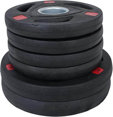 Miniatura 3 de Signature Fitness Olympic - Placa de pesas de hierro fundido de 2 pulgadas para entrenamiento de fuerza y levantamiento de pesas, varios tamaños