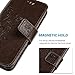 MOLLYCOOCLE iPhone 6s Wallet Case, PU Leather Flip Folio Wallet Case for iPhone 6 with Lightwight Slim Shockproof TPU Bumper Cover - Mid-Coffee Color