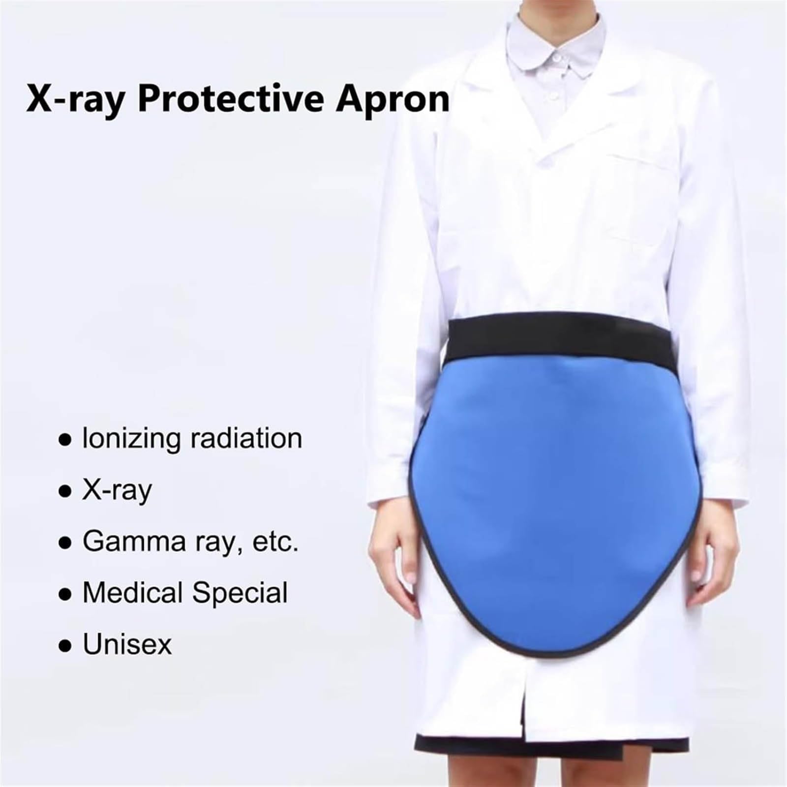 Delantales protectores de plomo para rayos X, delantal de plomo para rayos X, cubierta protectora abdominal de plomo para protección contra la radiación, para radiología, TC, odontología oral, ch