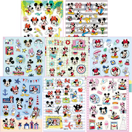 160 pegatinas de Mickey Mouse - Mickey y Minnie Pegatinas de anime impermeables Pegatinas de vinilo...