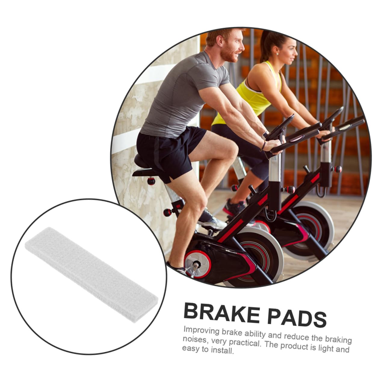 PartyKindom 6pièces Plaquettes de Frein pour Vélo Appartement Remplacement Patin de Frein Compatible avec Vélo Intérieur Fitness