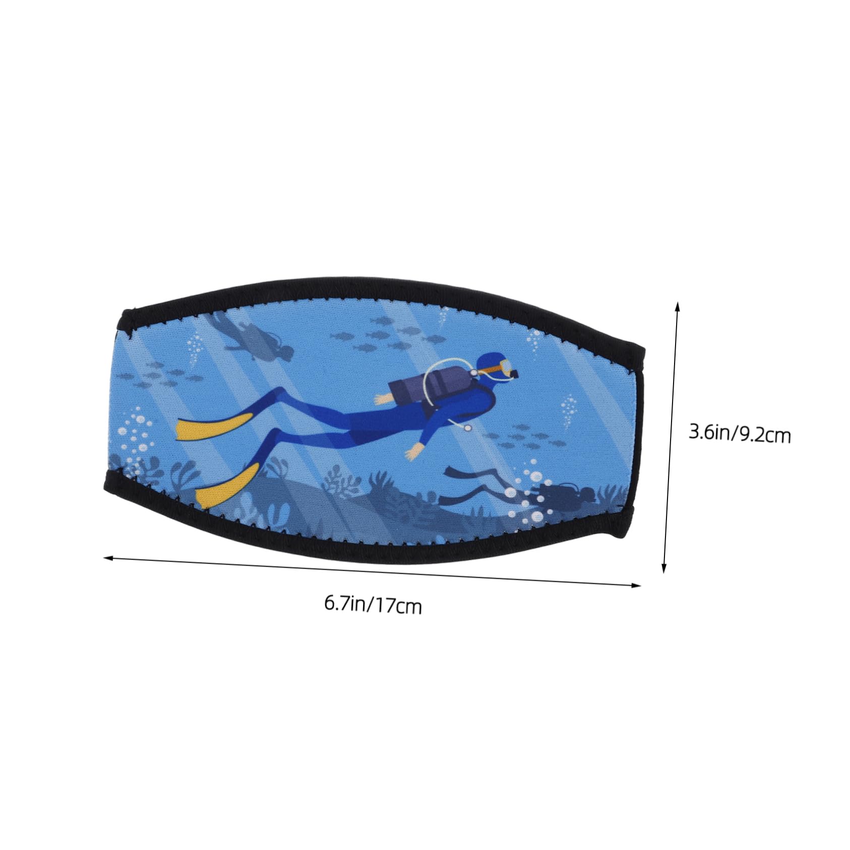 Kisangel Fish Print Neoprene Strap Cover for Scuba Diving Mask Strap for Snorkeling Hair Mask Integrity Travel-Friendly Design for Deep Diving