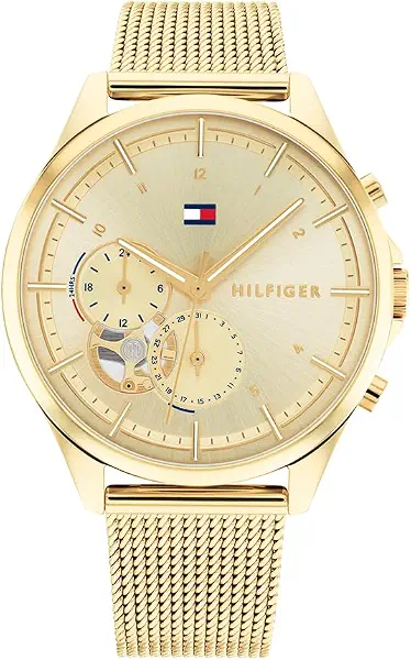 سعر ومواصفات تومي هيليفيغر Tommy Hilfiger Analogue Multifunction Quartz Watch for Women with Stainless Steel Bracelet (B09BN2F48P) على Amazon EG