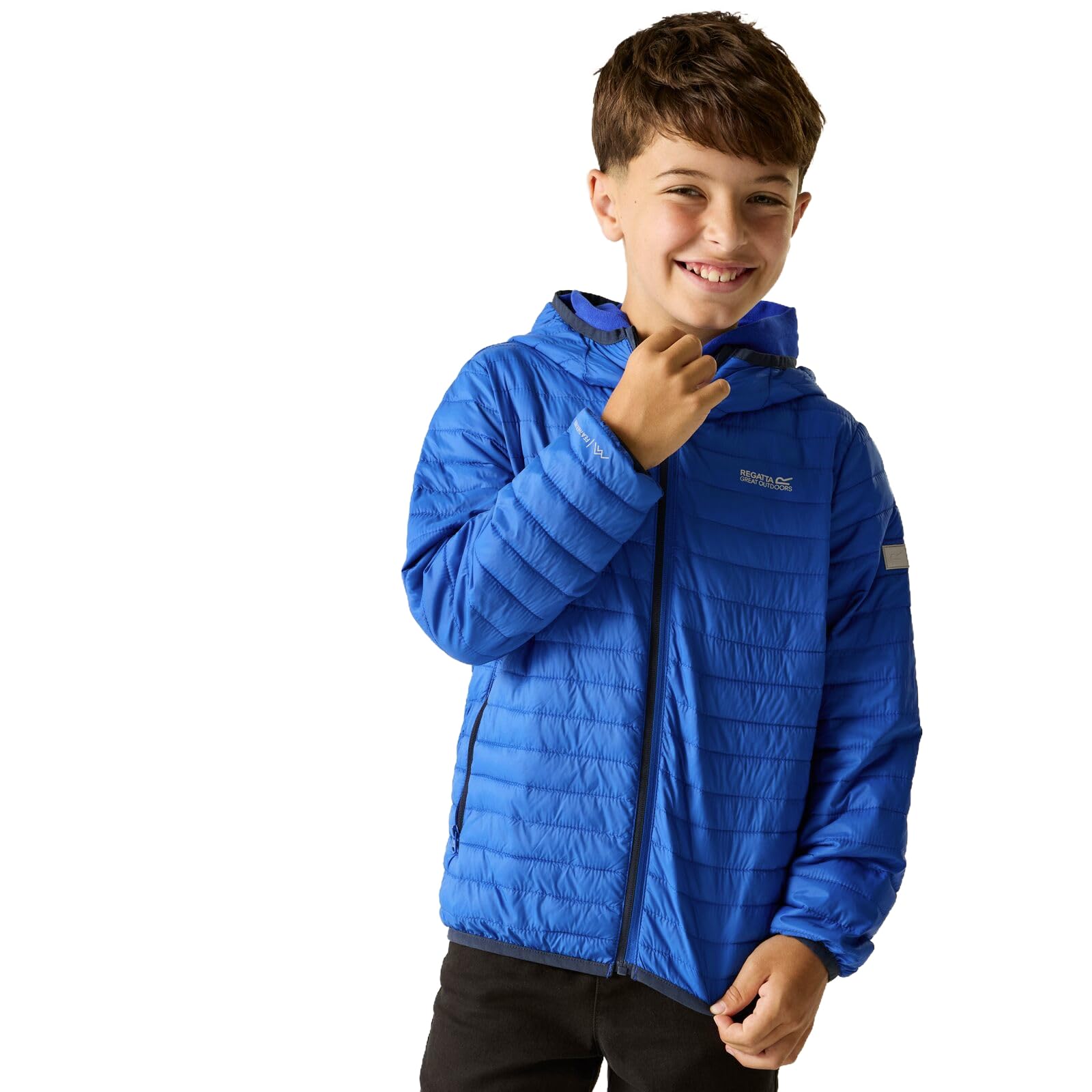 Regatta  Kids Blue Kids Hooded Hillpack Water-Repellent Jacket in Size 13 Years, Sports Direct