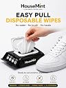 HOUSEMINT Shoe Cleaning Wipes for All Shoes, 80 Pcs, White Shoe & Sneaker Cleaner gallery image