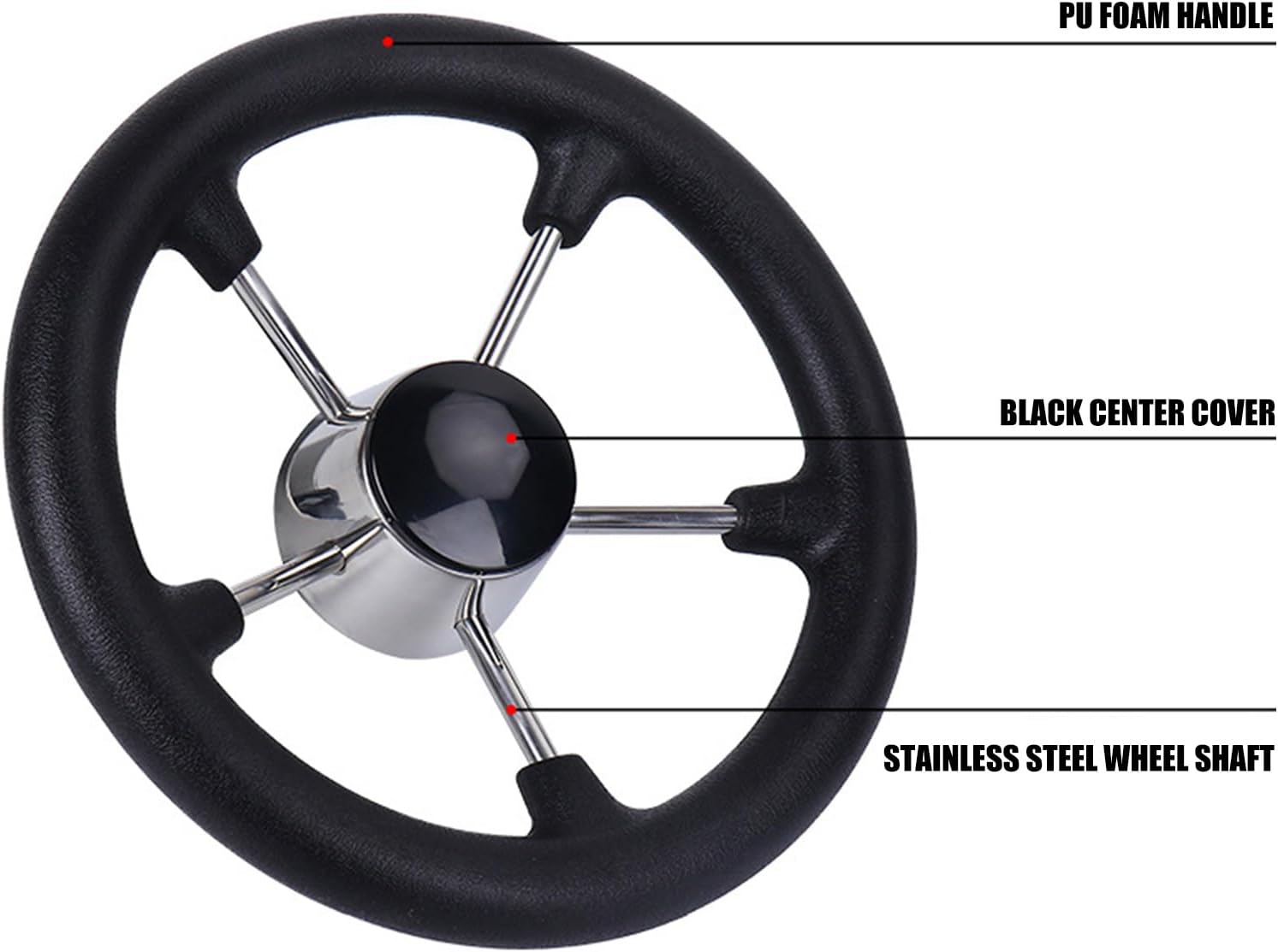 Boat Destroyer with Black Foam for Marine Yacht Stainless Without Knob 11inch Marine