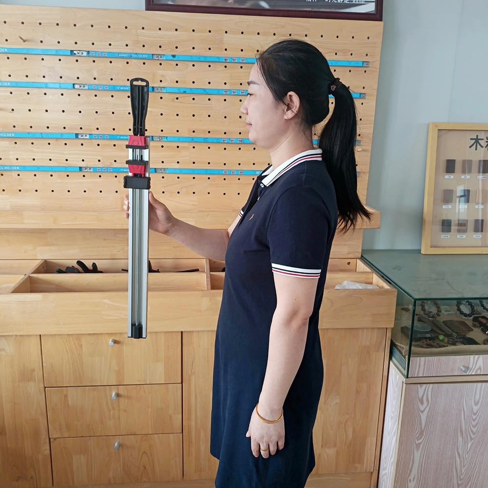 Abrazadera para Tablero de Madera de 40 cm para de Mesa - Regla Guía de Corte con Clip de Fijación B