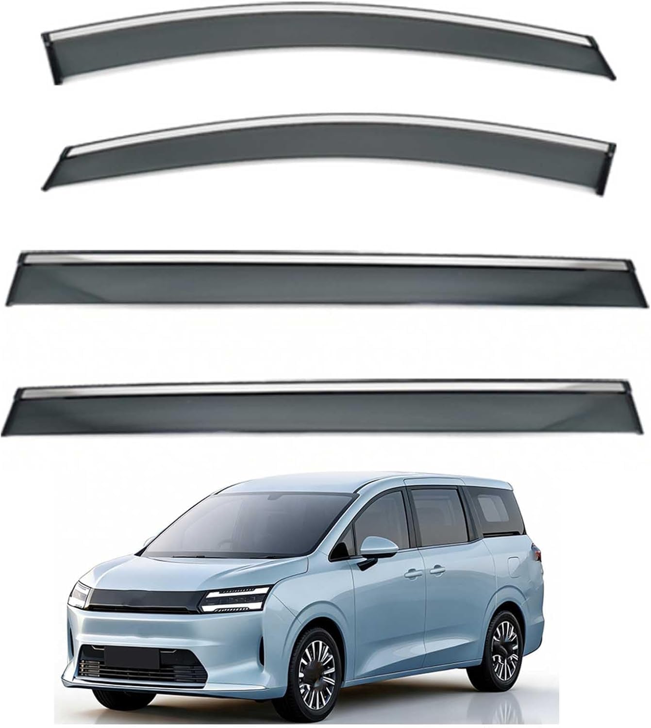 nwsplmy Wind Deflectors for SGMW Starlight EV MK1-F520M 2025-2026, Rain Guards Window Visors, 4-Piece, Protects Against Fading & Cracks