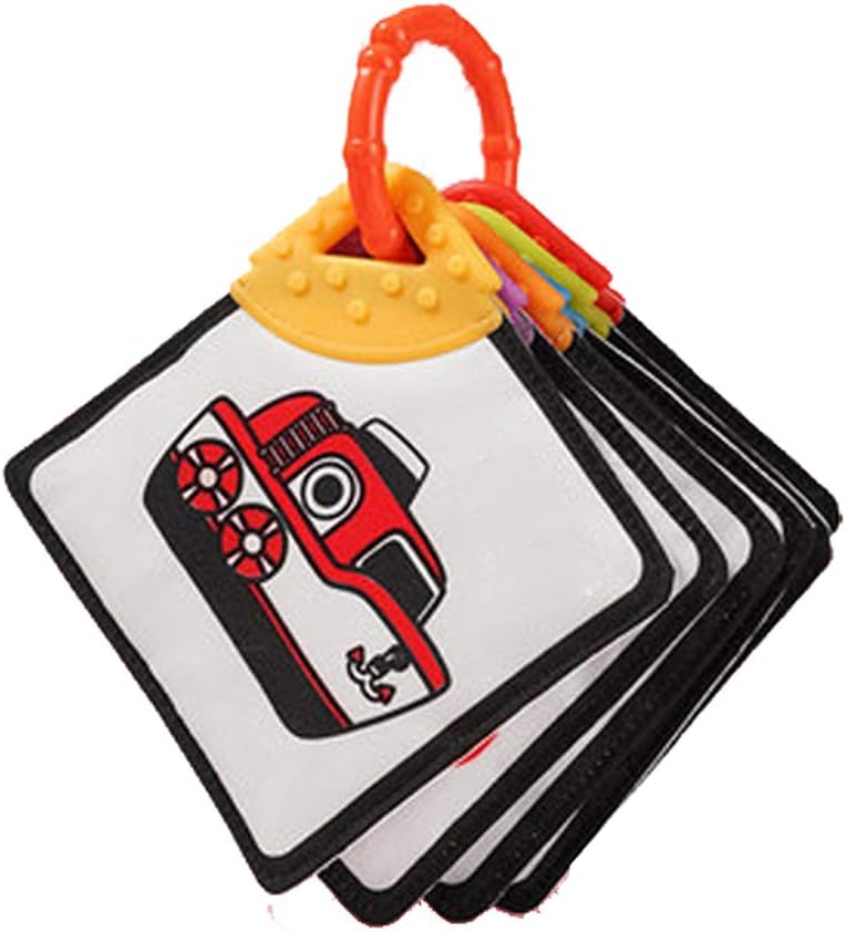 SKK BABY Black White Red Flash Cards Sensory Teething Toy Fabric Book Early Development Visual Stimulation for 3-6 Months