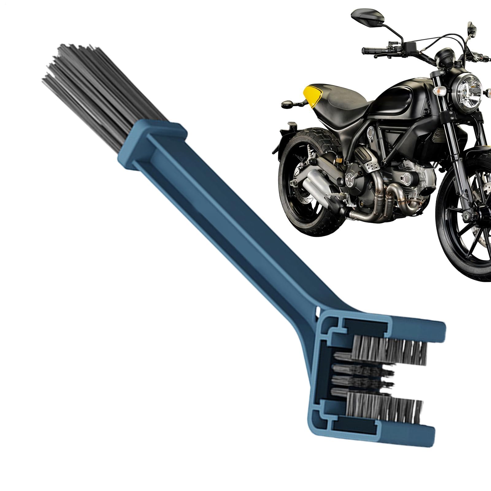 Muiltvoe Motorcycle Chain Cleaning Brushes, Portable Dirt Removing Tool, Lightweight Cleaning Supplies for Scooter, Flywheels, Bike Maintenance