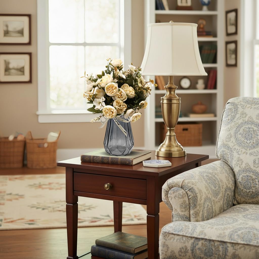 Artificial Flowers 3 Branches Well-Matched White Pre-Bloom Peony 31 cm Tall