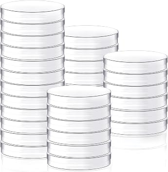 30Pack 90 x 15mm Plastik Petri Yemekleri, Okul i in Kapakl  K lt r Yemekleri, Laboratuvarlar, Temal  Parti i in  effaf Petri Taba