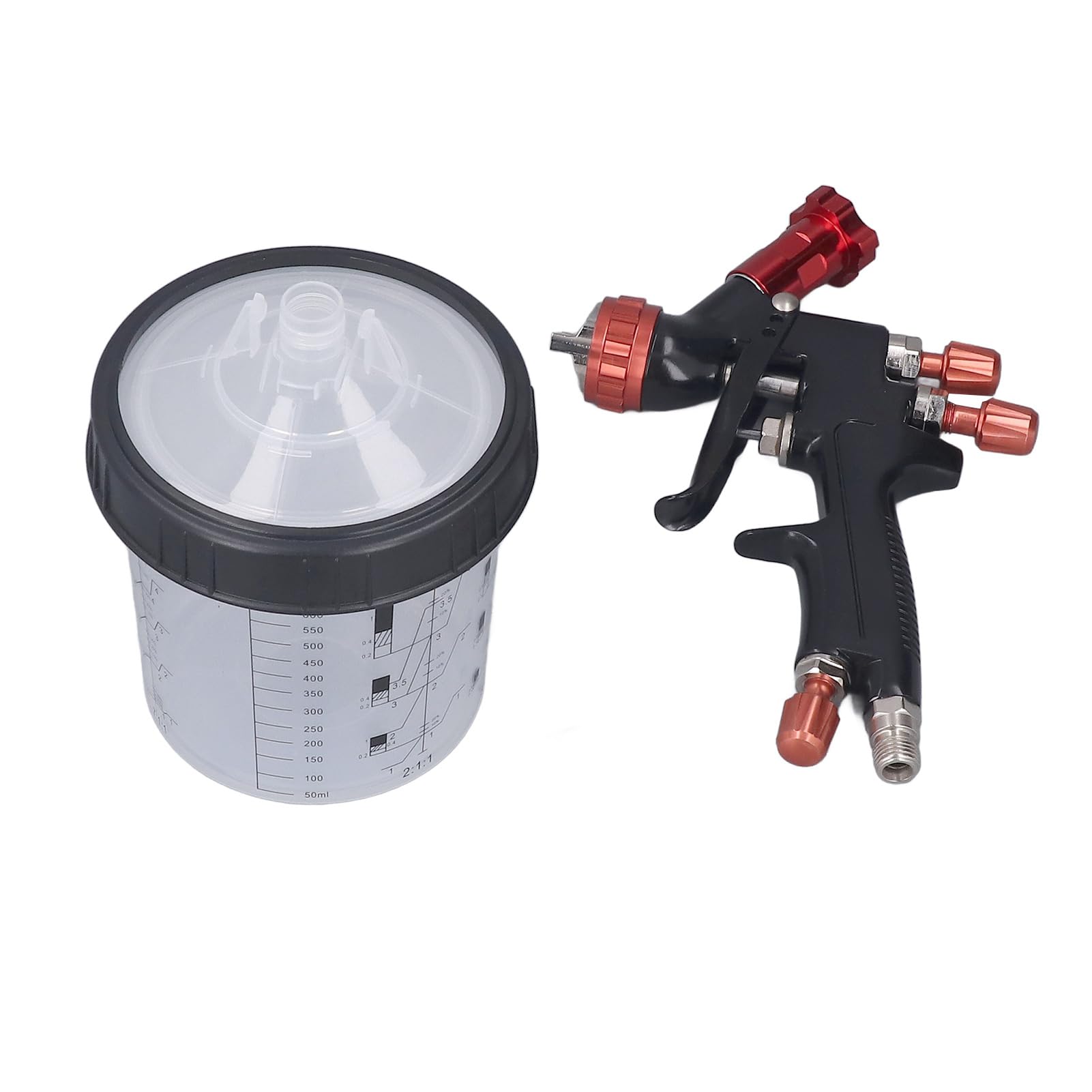 Pistolet Natryskowy, Pistolet Do Malowania Natryskowego, Profesjonalny Pistolet Natryskowy Z Regulacją Amplitudy Z Korpusem Ze Stopu Aluminium I Głowicą Ze Stali Nierdzewnej Do Precyzyjnego Malowania