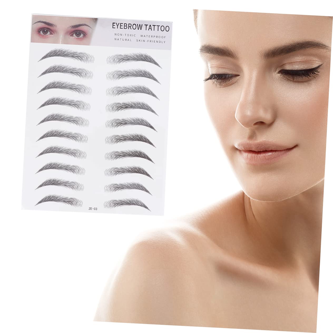 FOMIYES 2pcs 3d eyebrow stickers Imitation Eyebrow Sticker eyebrow tools Bionic