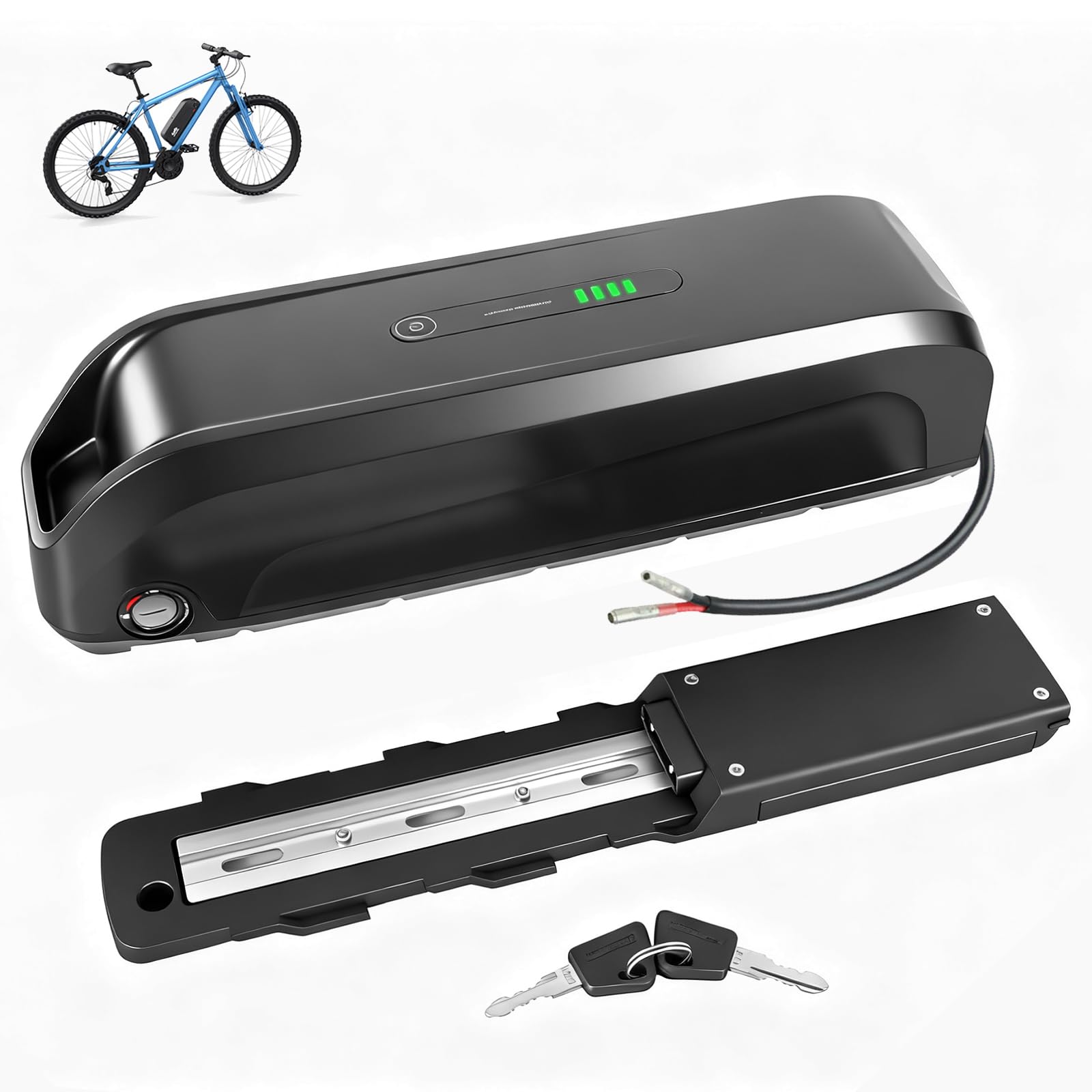 36V 20Ah Batterie Velo Electrique, Batterie vélo électrique avec BMS 20A, Batteries 36v Lithium ION pour Roue de Conversion Bafang 250W-550W et Autres vélos électriques