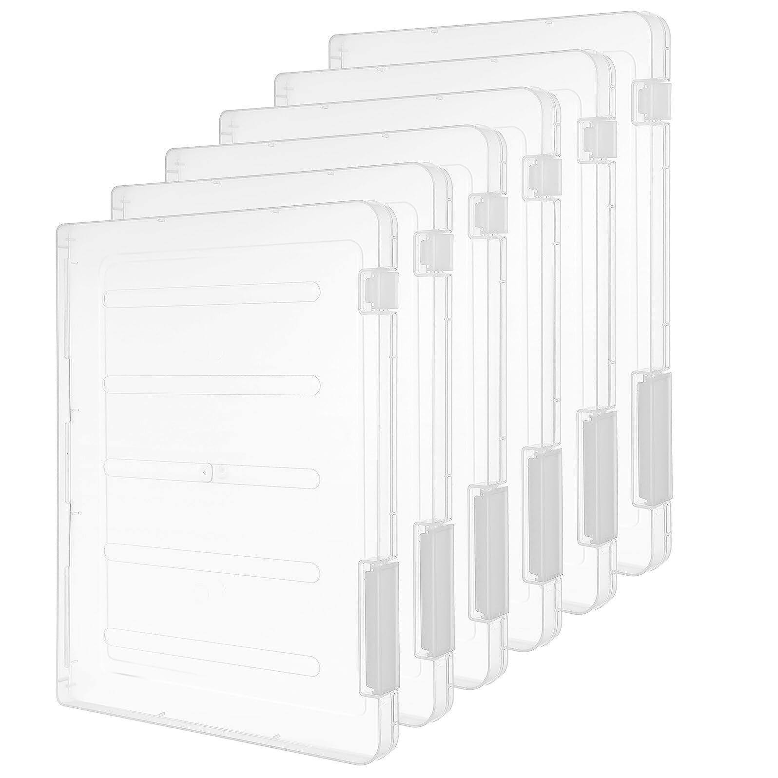 Support de carte en plastique et boite de rangement design blanc x6