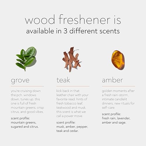 Miniatura 5 de drift Ambientador de coche - Ambientador de madera - Eliminador de olores de coche - Kit de inicio de aroma Grove negro