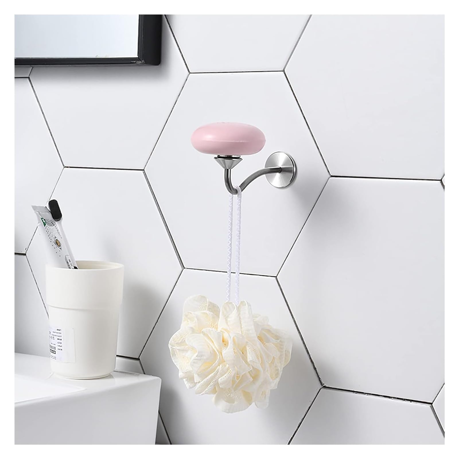 Jabonera, Plato de Soporte magnético for Ducha, Soporte for jabón de Barra montado en la Pared, Cesta de jabón sin Perforaciones de Acero Inoxidable