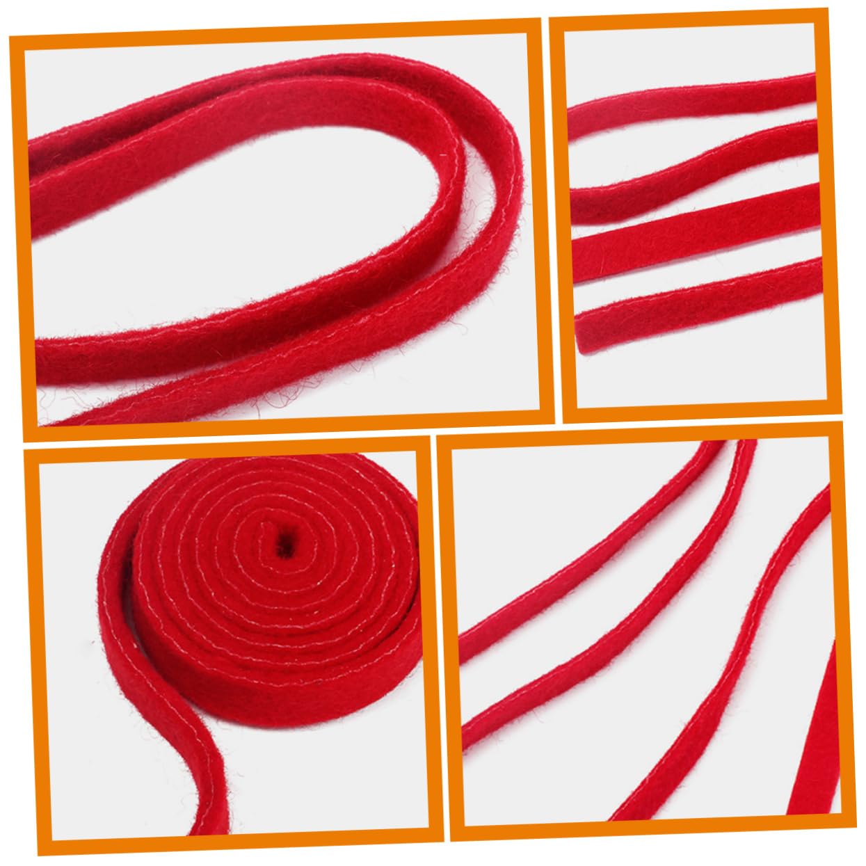 UPKOCH Tiras de Fieltro de Lana Rojas Paquete de 2 Piezas Absorción de Sonido y Rendimiento Duradero para Afinación de Piano y Guzheng para Uso Profesional