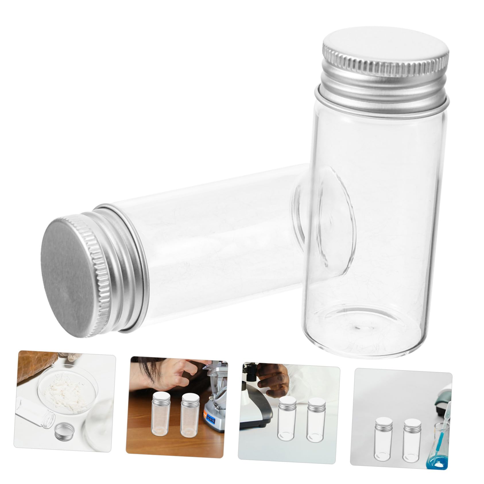 30 Tubos De Ensayo De Vidrio Transparente Pequeños Para Muestras De Líquidos Tubos De Ensayo Con Tapas Con Tapas De Vidrio