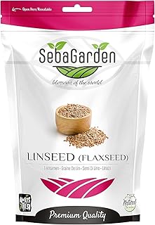 Seba Garden Leinsamen/Flaxsamen 1 kg, Premiumqualität, frisch geerntet, reich an Omega-3-Fettsäuren und Ballaststoffen, verpackt in wiederverschließbarem Beutel, gentechnikfrei, Keto & Paleo