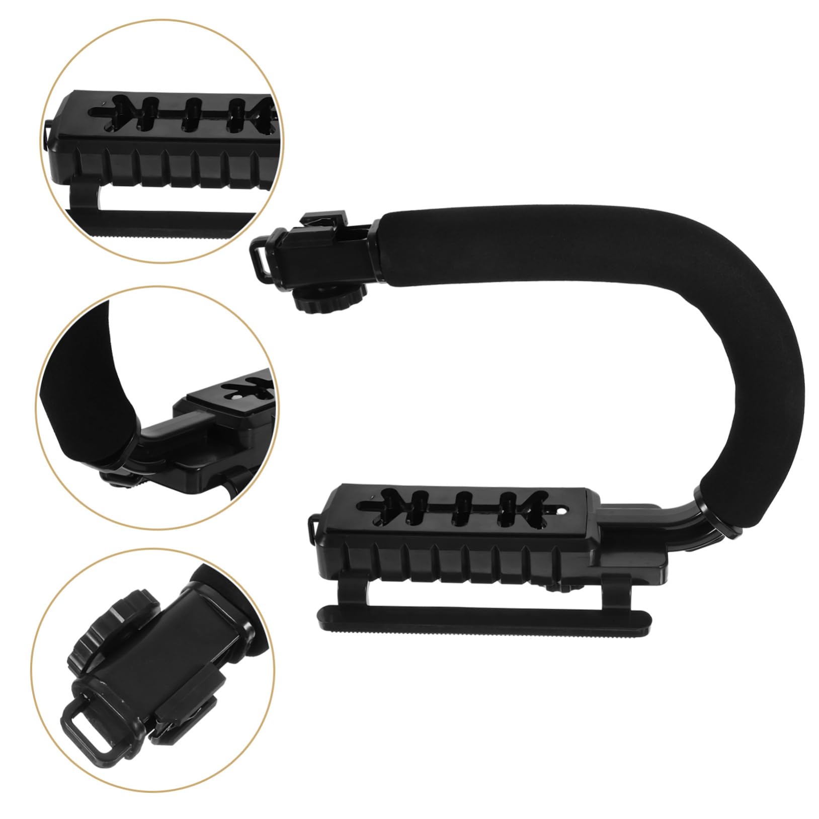 Stabilizzatore Camera Portatile U a Mano per Dslr Nero