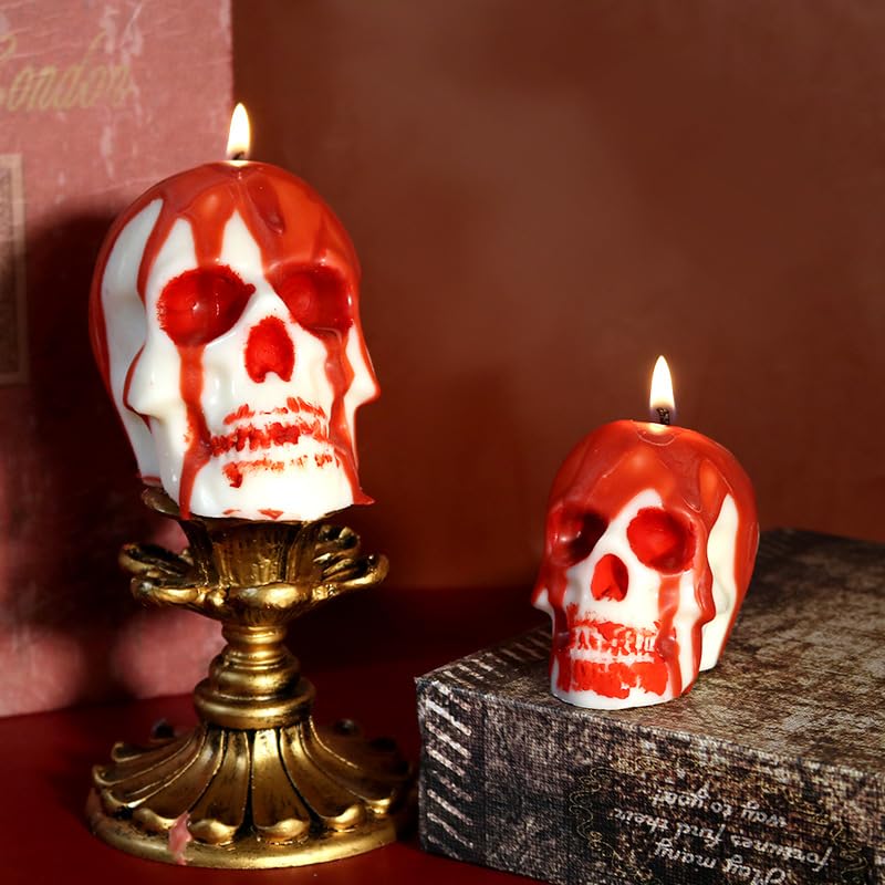 Moldes De Silicona De Calavera Grande - Para Velas, Resina Epoxi O Yeso, Reutilizables Y De Grado Alimenticio