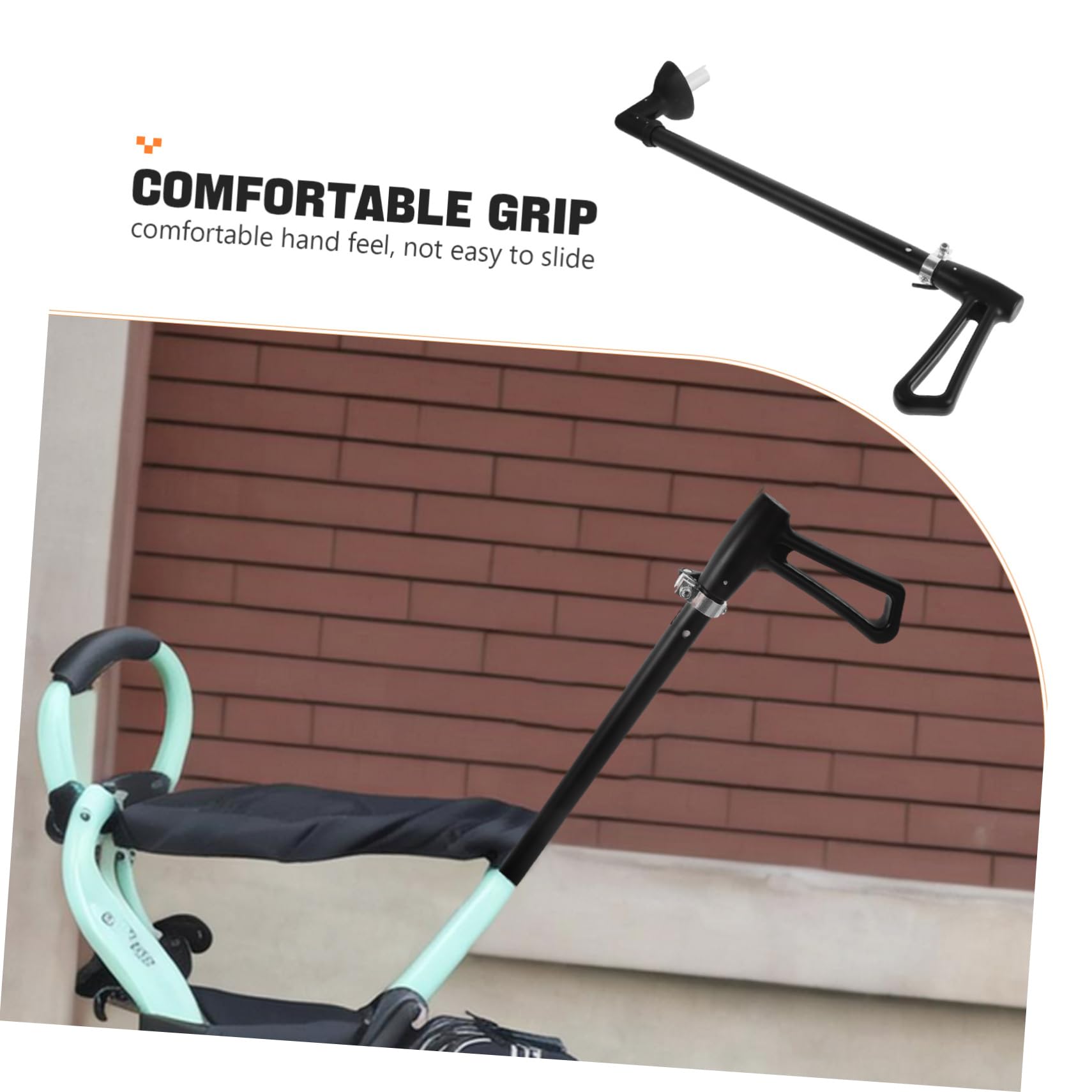 HANABASS Manija para Cochecito de Ñiño Diseño de Liberación Rápida, Práctica y Resistente en Plástico y Aleación, Adecuado para Coche de Paseo y Triciclo Infantil