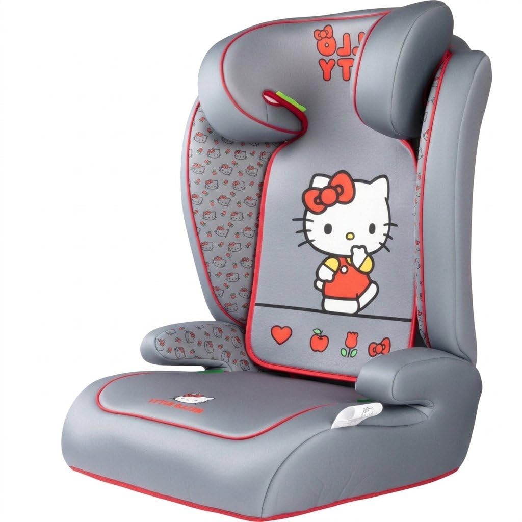 Tataway Hello Kitty 100-150 Cm I-Size R129 Fotelik samochodowy dla dzieci Grupa 2 3 Bez Isofix - Wzmocnione Zabezpieczenia Boczne I Ergonomiczny Komfort