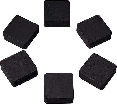 Miniatura 3 de Favide Paquete de 24 borradores magnéticos para pizarra blanca, limpiadores de pizarra blanca para aula, hogar y oficina (cuadrado, negro)