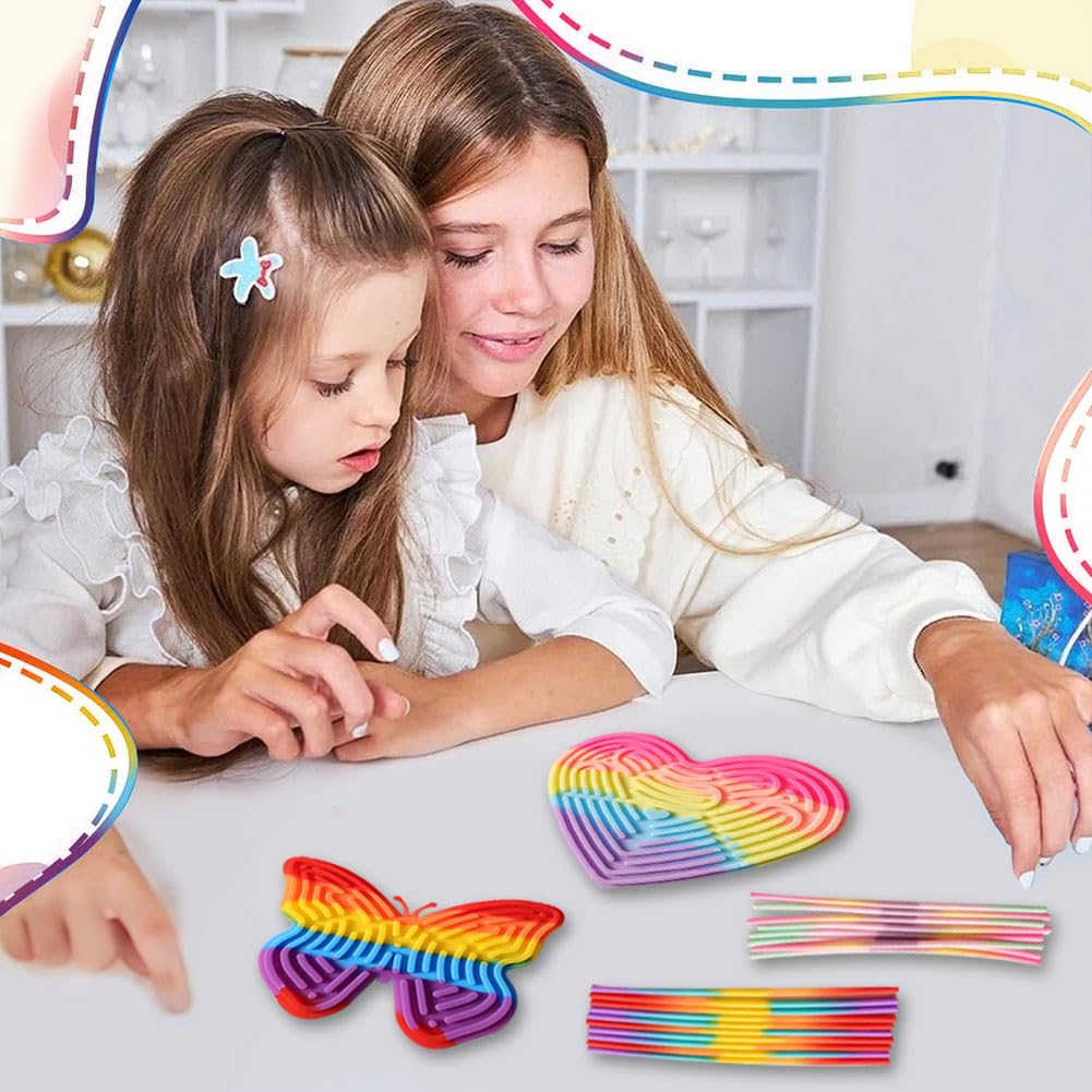 2 Sets Sensory Activity Board,Silicone Fidget Board Toys For Calming Duble Sided Design Kids Busy Board,Calm Down Fidget Toy for Travel Calming Stress - Image 6