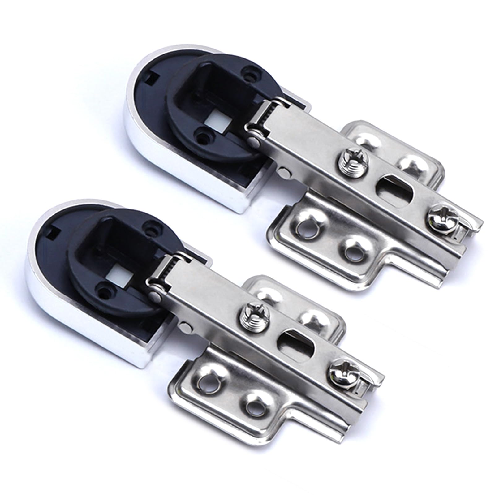 2Pcs Kitchen Cupboard Glass Door Hinge Clip Wine Cabinet Doors Damping Hinge Hardware Smooth Motion Buffer Enduring Quiet Cabinet Hinges Clip
