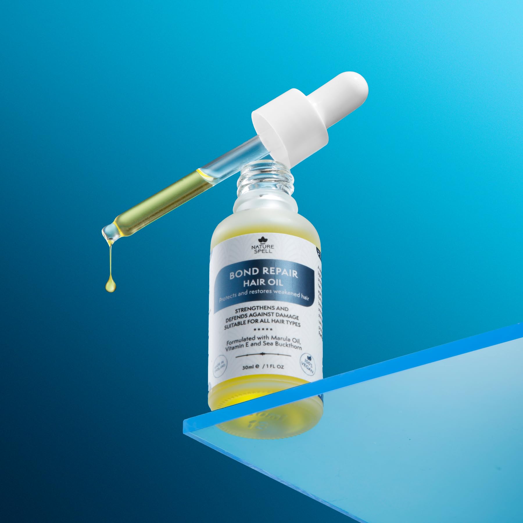 Nature Spell Bond Repair Hair Oil, Prevents Damage & Restores Hair Structure, Infused with Arginine - Image 3