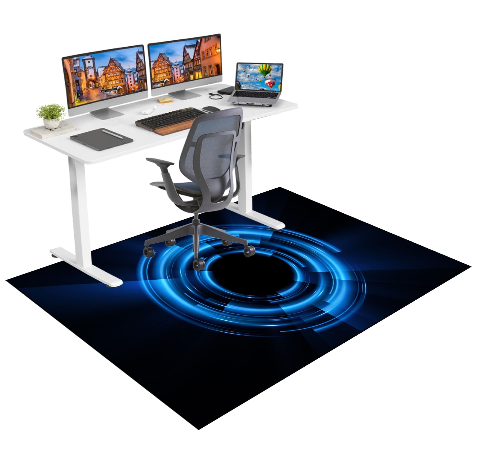 Gaming Chair Mat for Carpet Floors Desk Chair Floor Protector Mat for Carpet Protector Chair Mat Non Slip Floor Mat for Office Chair Mat for Carpeted and Hardwood Floor Gaming Floor Mat 70 x 100 cm