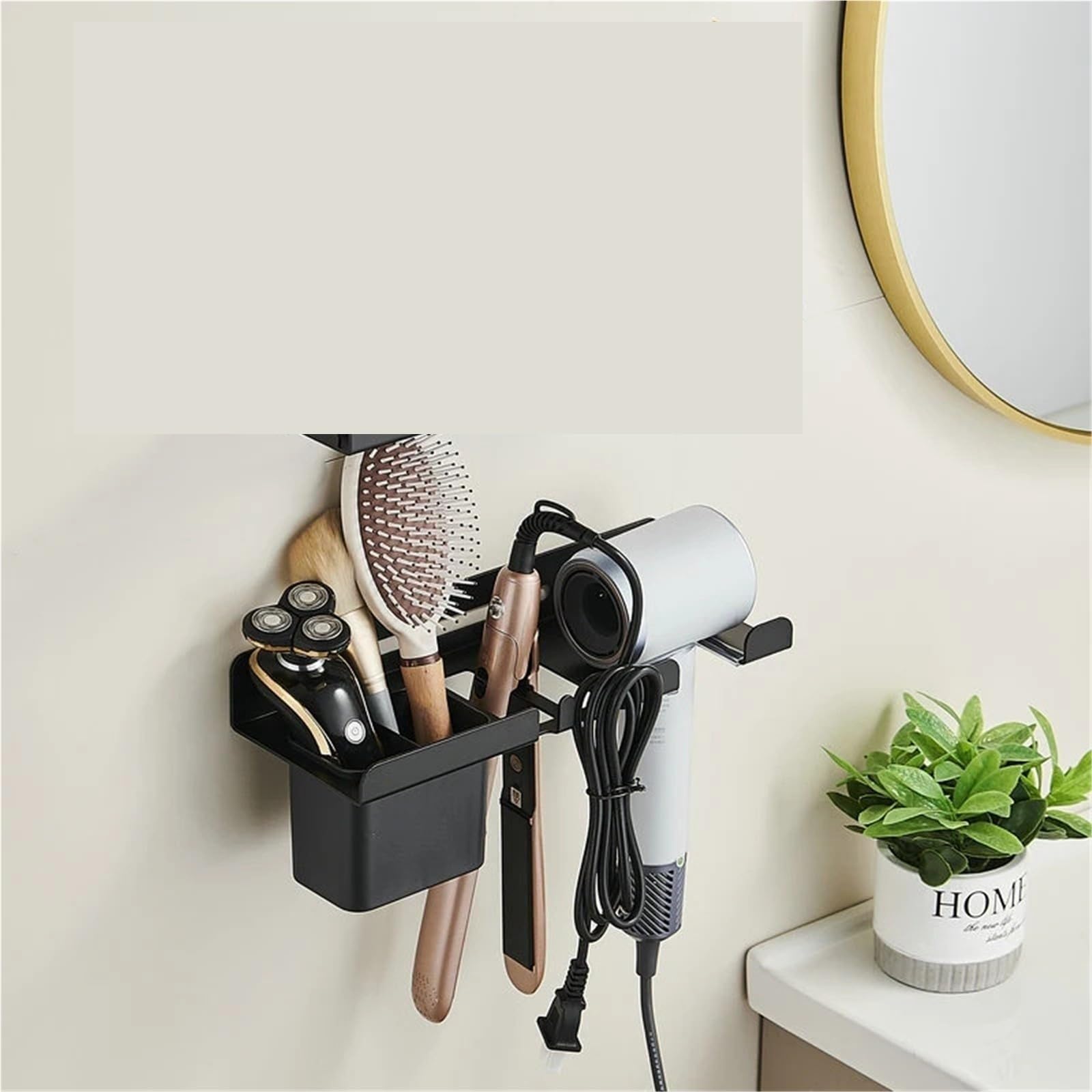 Soporte for secador de pelo de pared