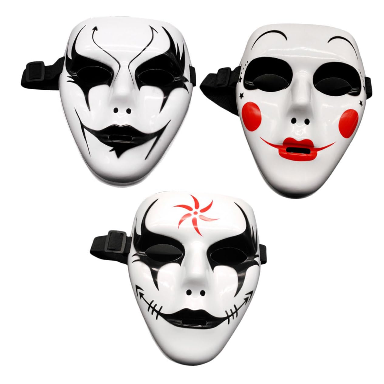 Healvian 15 Pezzi Maschere Halloween Design per e Cosplay Facili Indossare e Rimuovere per e