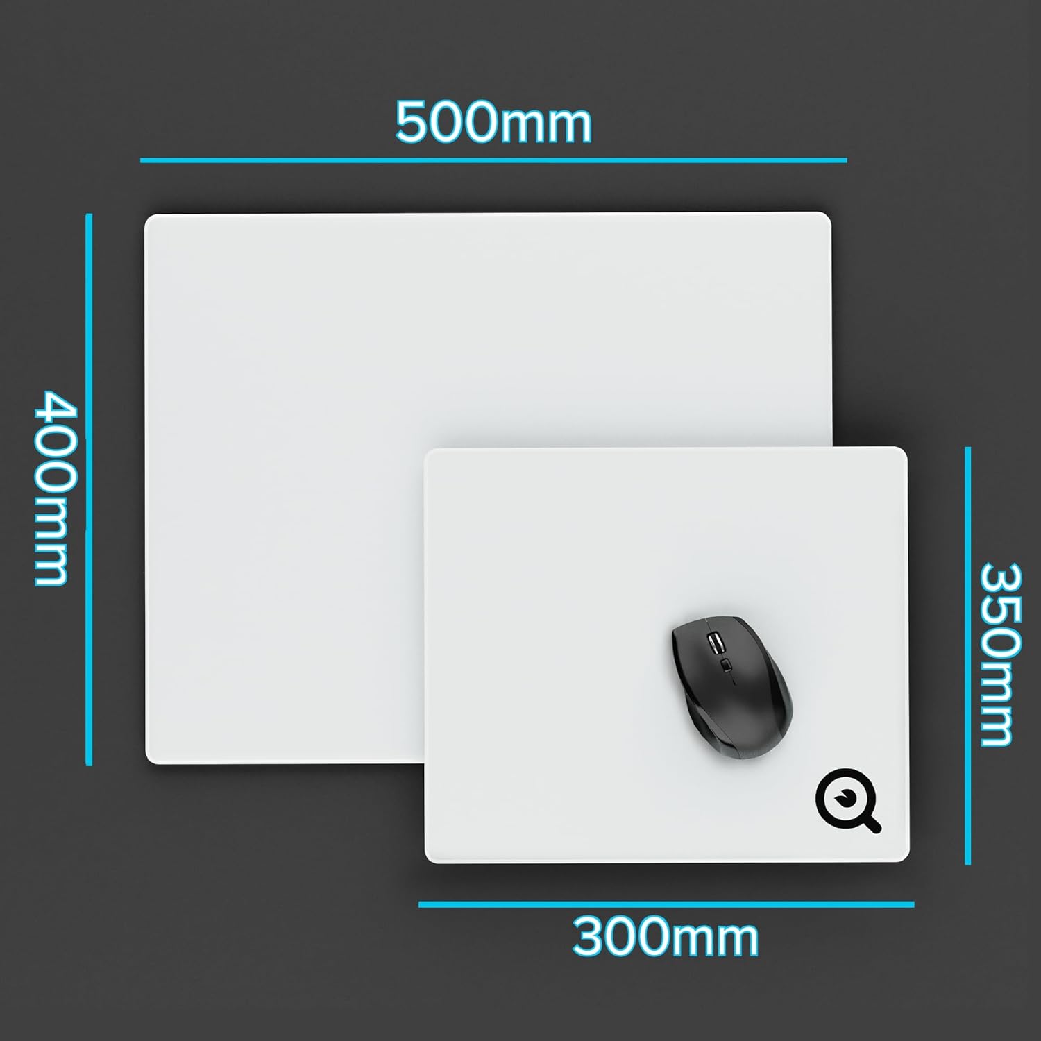 XL Glass Mousepad, Professional and Gaming Mouse Pad for Speed and Precision, Extra Large Surface for Home or Office Desks - Great for Gamers, Architects, & Designers 16 Inch x 20 Inch