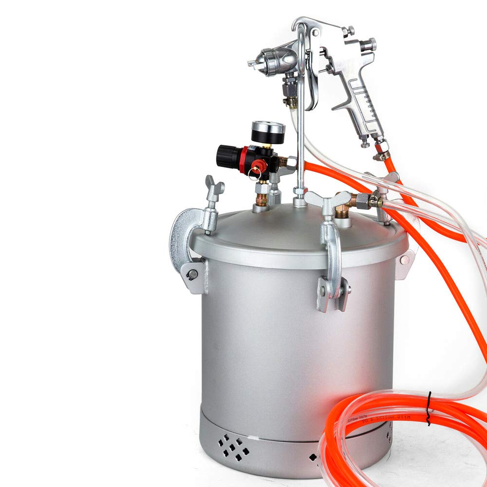 10 l pistolet natryskowy do farby, zbiornik ciśnieniowy, pojemnik na farbę 10 l z dyszą 3 mm, ciśnienie robocze 45 do 60 psi, system natryskowy, pistolet do lakierowania, farba ścienna