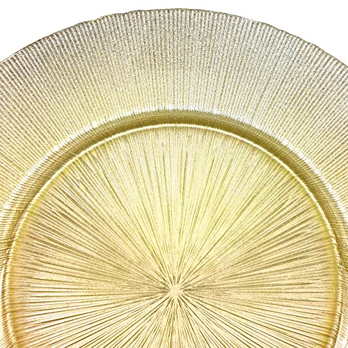 Plato de Carga Red Pomegranate Glitter Gold 13" miniatura 4