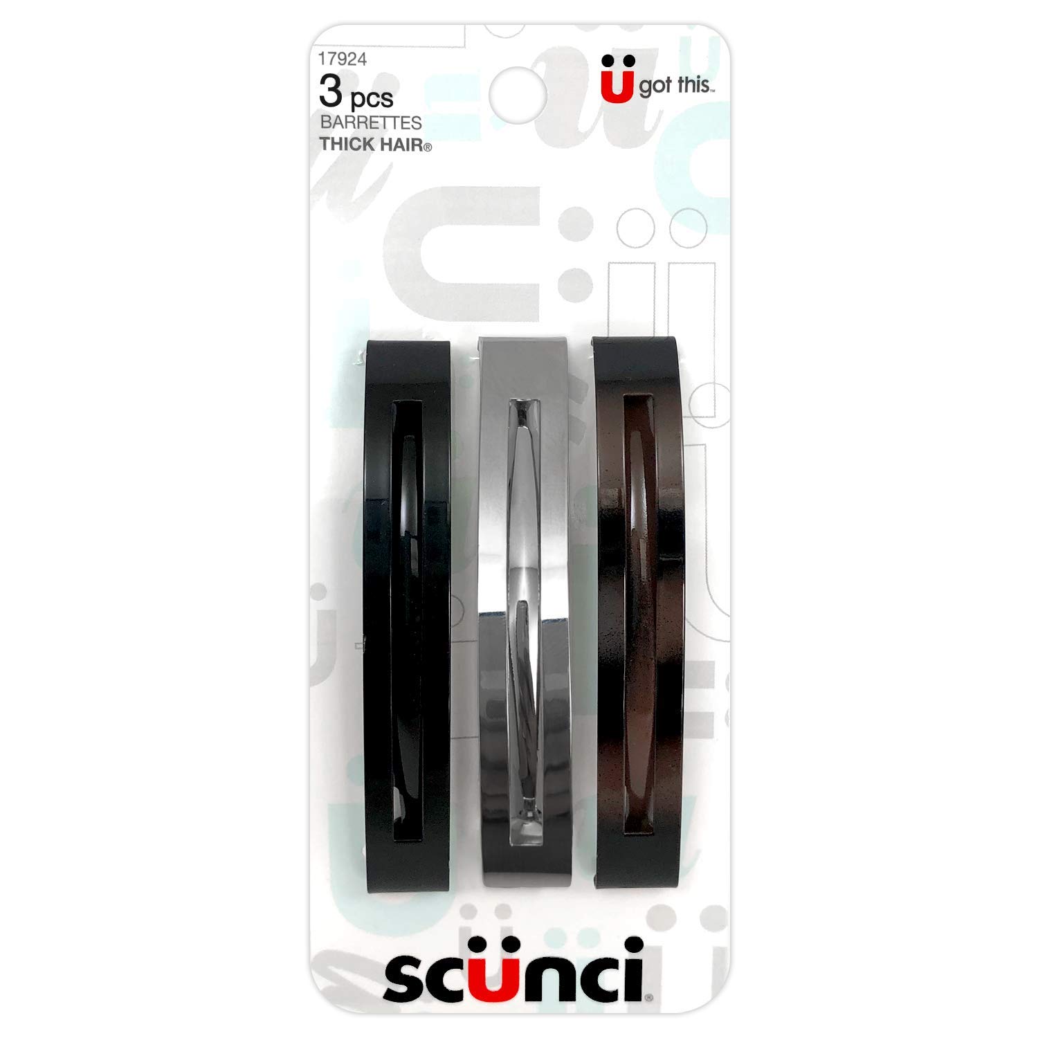 Scunci Open Slide Metal Barrettes for Thick Hair - Liberia | Ubuy