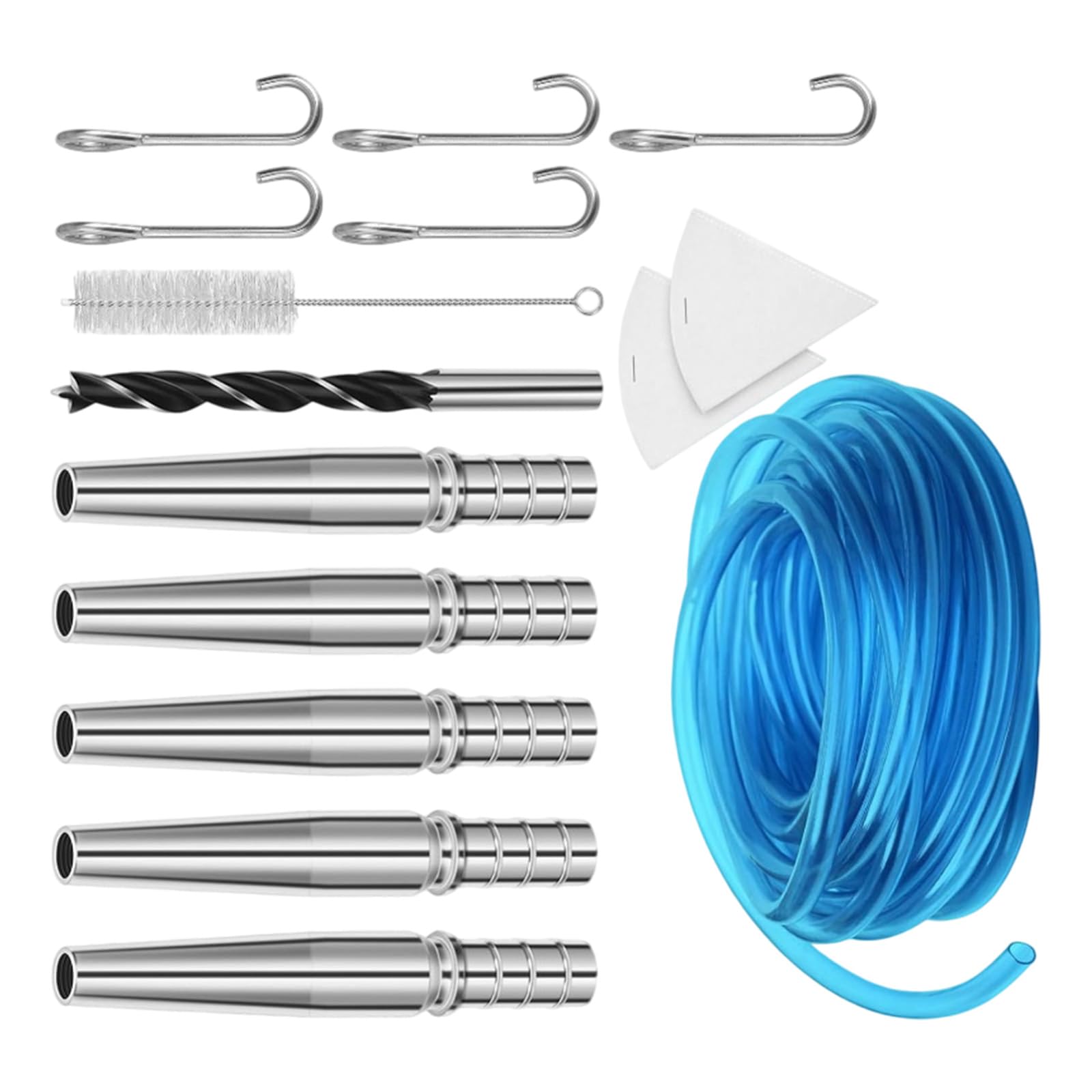 Tree Tapping Spile Set for Maple Sap Collection, Stainless Steel Manual Supplies for Home and Farm Use Cases in Spring Tree Sap Tapping Supplies Maple Syrup Collection Spile Stainless Steel Backyard