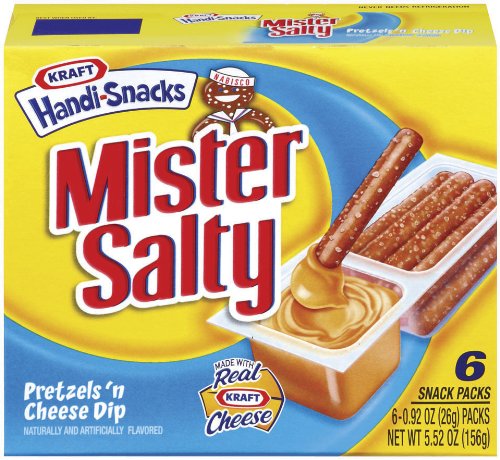 Handi Snacks, Mr. Salty Pretzels N Cheez, 6-Count Boxes (Pack of 12)
