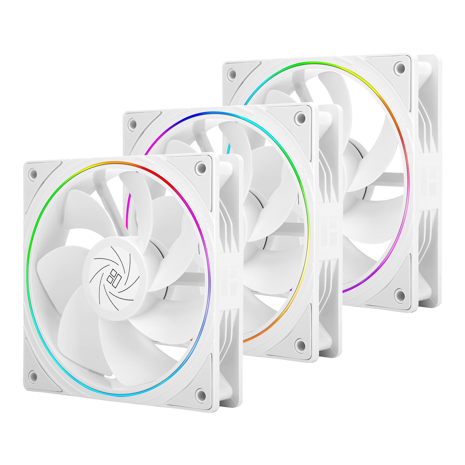 Thermalright TL-S12RW X3 Ventilador de CPU 120 mm Reverse Fan Case Cooler Viene con ARGB Iluminación, CPU Cooler con velocidad de 1500RPM, PC PWM Silent Computadora, Juego de Ventiladores