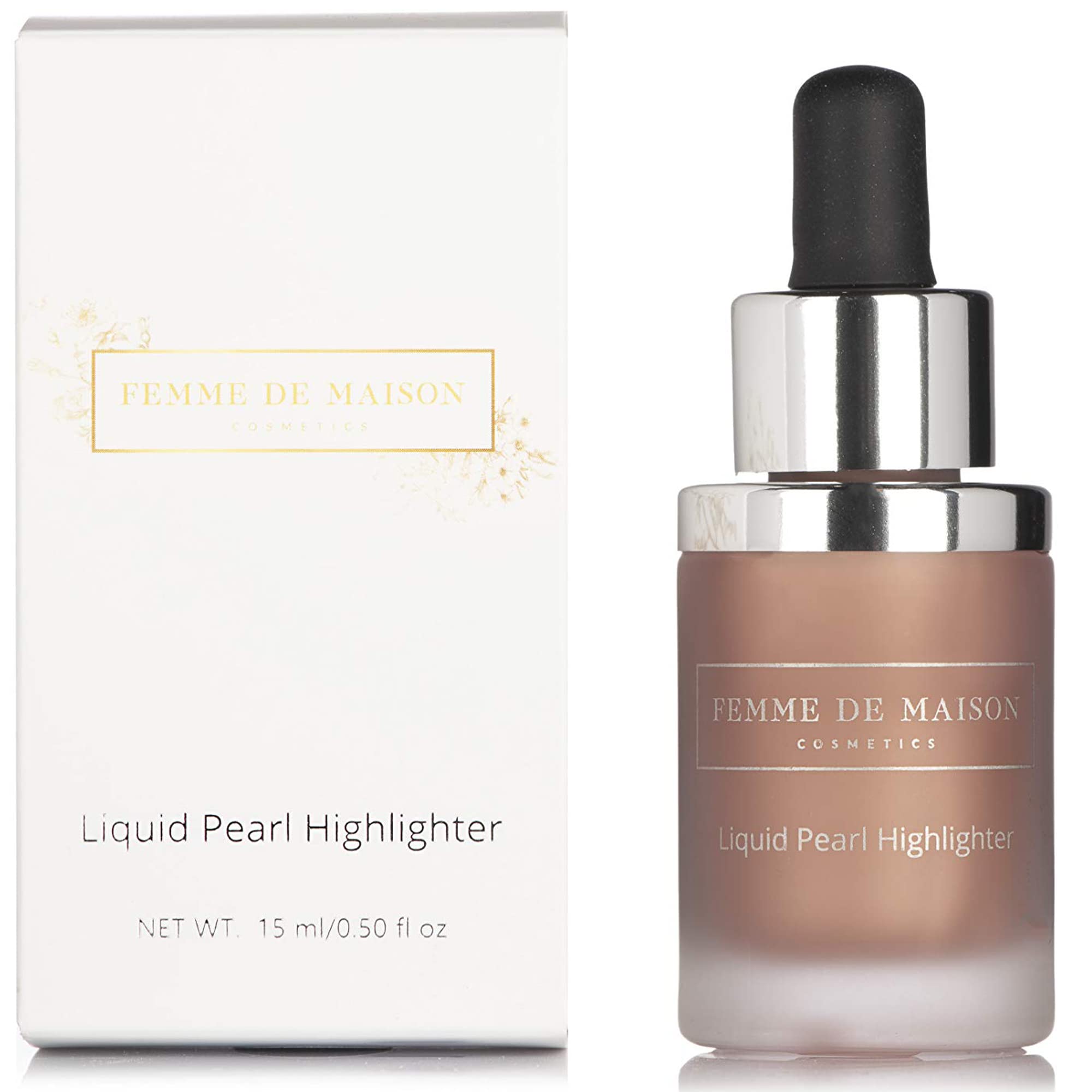 Cosmetics - Liquid Pearl Highlighter, Long Lasting, Non-Drying Formula with Vitamin E, 100% Gluten, Paraben & Phthalate-Free, Cruelty-Free, Face & Body Highlighter (Perle de Cuivre 03)
