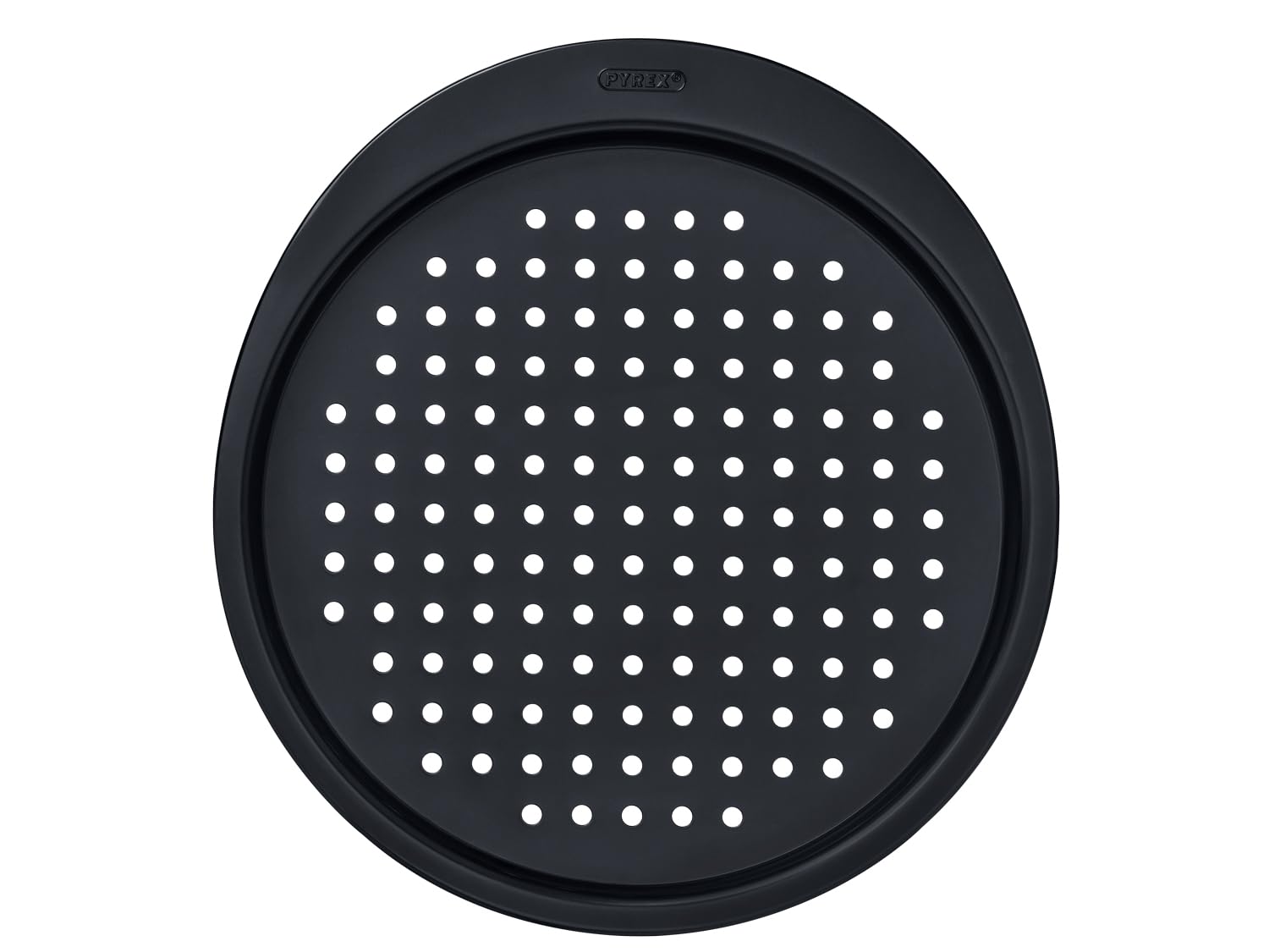 Pyrex Black - 31Cm Glide Metal Round Pizza Tray - Pfas Free Non-Stick Coating - Even Cooking - Durable - Practical Xl Handle - Dishwasher Safe